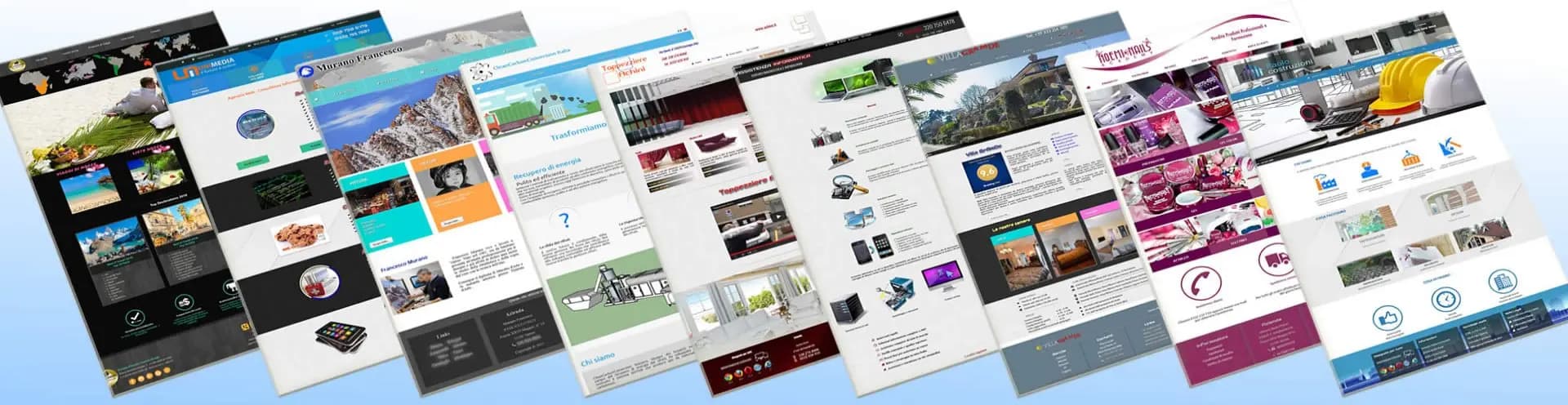 illustrazione con diverse pagine web